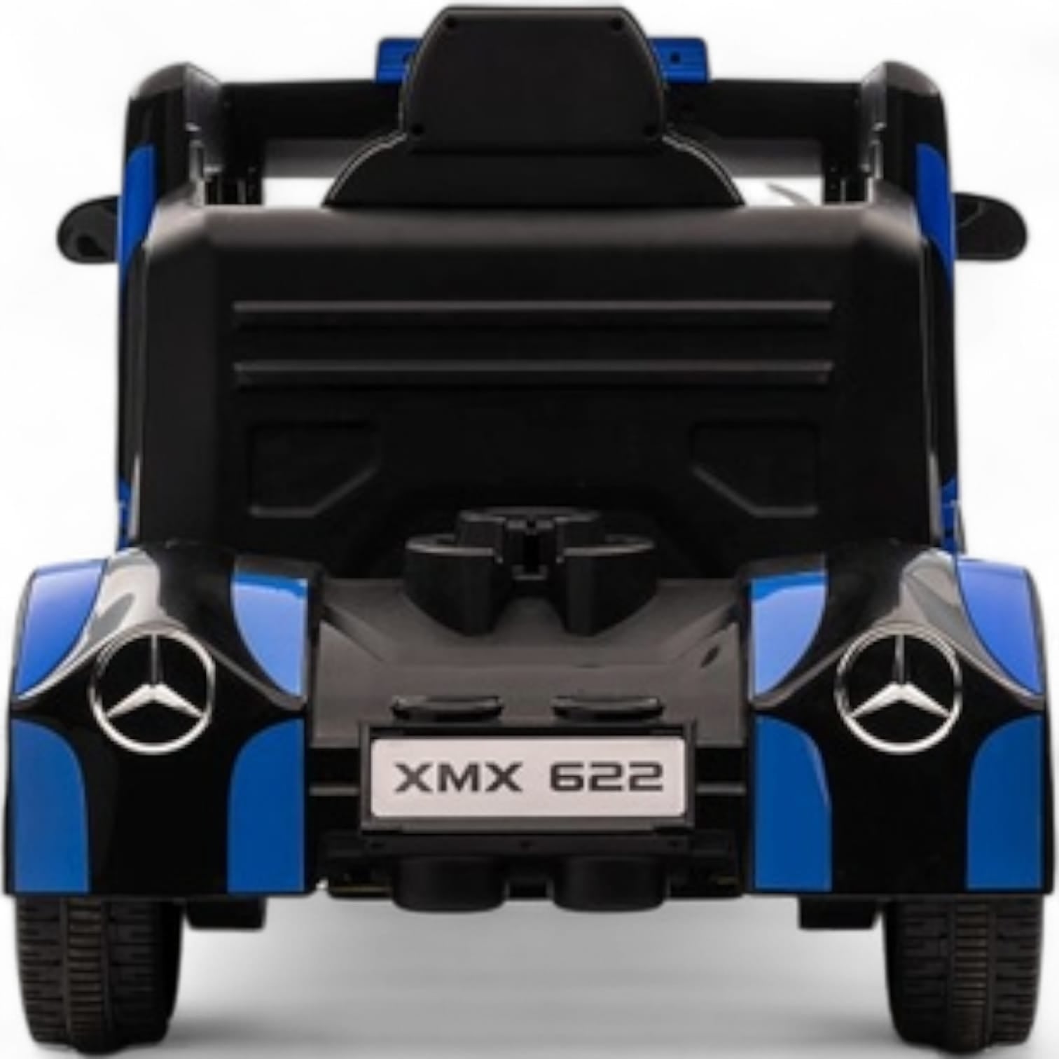 Carro Elétrico para Criança MERCEDES AXOR 12v Azul c/ RODAS DE BORRACHA & ASSENTO EM PELE