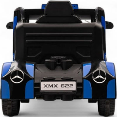 Carro Elétrico para Criança MERCEDES AXOR 12v Azul c/ RODAS DE BORRACHA & ASSENTO EM PELE