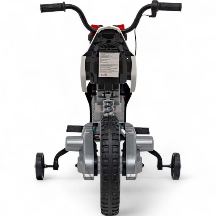 Mota Elétrica para Criança estilo CROSS 12v Laranja c/ RODAS DE BORRACHA & ASSENTO EM PELE