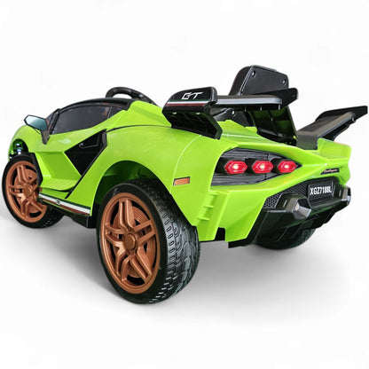 Carro Elétrico para Criança Sian Style Verde 12v c/ RODAS DE BORRACHA & ASSENTO EM PELE