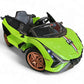 Carro Elétrico para Criança Sian Style Verde 12v c/ RODAS DE BORRACHA & ASSENTO EM PELE