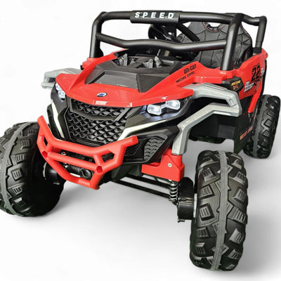 Carro Elétrico para Criança Buggy Speed Vermelho 4x4 12v c/ RODAS DE BORRACHA & ASSENTO EM PELE