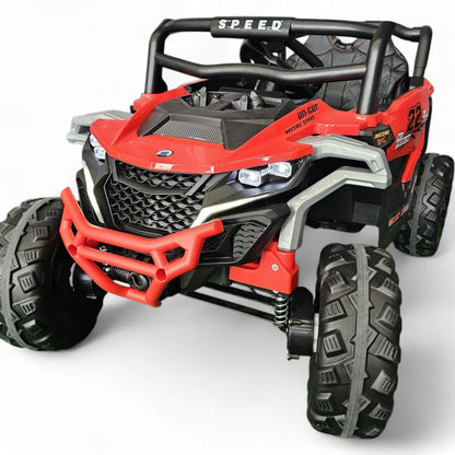 Carro Elétrico para Criança Buggy Speed Vermelho 4x4 12v c/ RODAS DE BORRACHA & ASSENTO EM PELE