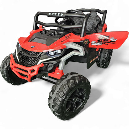 Carro Elétrico para Criança Buggy Speed Vermelho 4x4 12v c/ RODAS DE BORRACHA & ASSENTO EM PELE