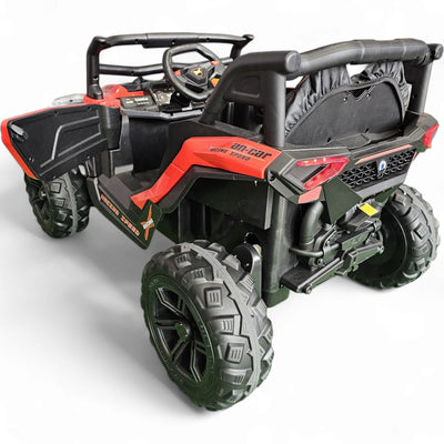 Carro Elétrico para Criança Buggy Speed Vermelho 4x4 12v c/ RODAS DE BORRACHA & ASSENTO EM PELE