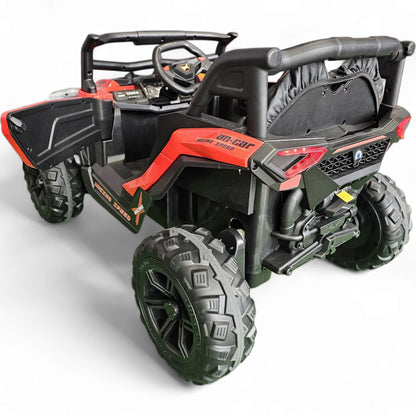 Carro Elétrico para Criança Buggy Speed Vermelho 4x4 12v c/ RODAS DE BORRACHA & ASSENTO EM PELE