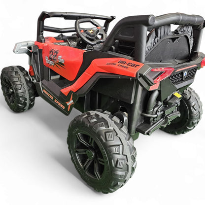 Carro Elétrico para Criança Buggy Speed Vermelho 4x4 12v c/ RODAS DE BORRACHA & ASSENTO EM PELE