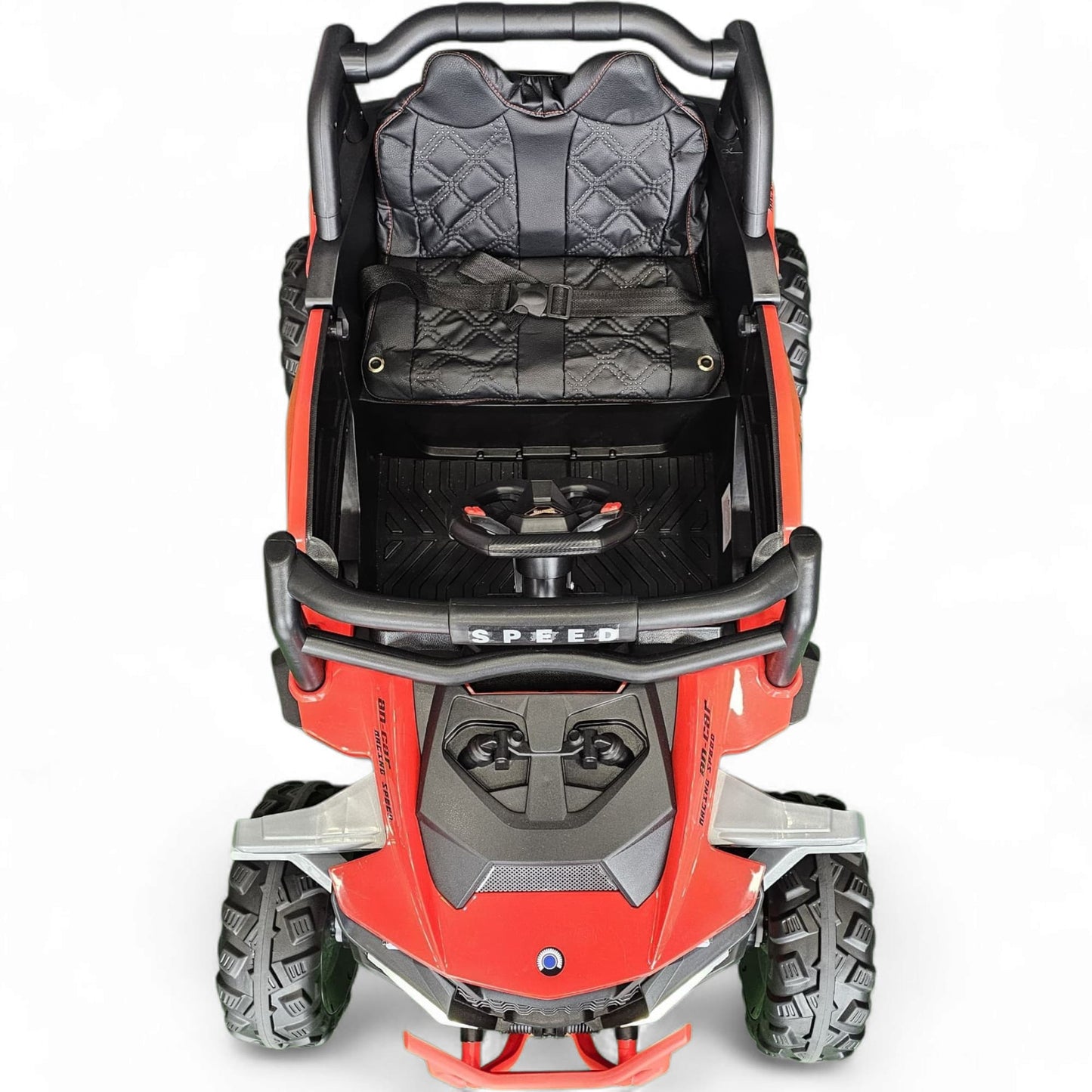 Carro Elétrico para Criança Buggy Speed Vermelho 4x4 12v c/ RODAS DE BORRACHA & ASSENTO EM PELE