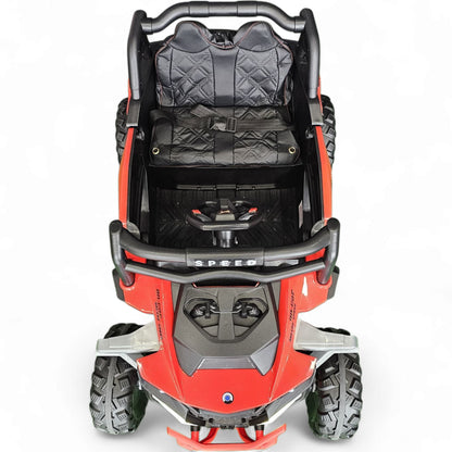 Carro Elétrico para Criança Buggy Speed Vermelho 4x4 12v c/ RODAS DE BORRACHA & ASSENTO EM PELE