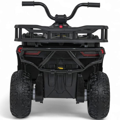 Mota 4 Elétrica para Criança MINI ATV QUAD ROBUST 12v Preta c/ RODAS DE BORRACHA & ASSENTO EM PELE