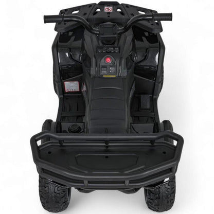 Mota 4 Elétrica para Criança MINI ATV QUAD ROBUST 12v Preta c/ RODAS DE BORRACHA & ASSENTO EM PELE