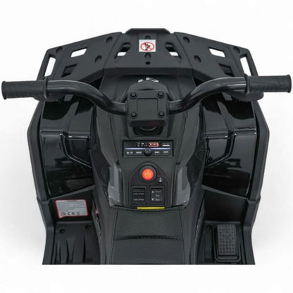 Mota 4 Elétrica para Criança MINI ATV QUAD ROBUST 12v Preta c/ RODAS DE BORRACHA & ASSENTO EM PELE