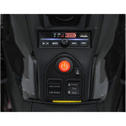 Mota 4 Elétrica para Criança MINI ATV QUAD ROBUST 12v Preta c/ RODAS DE BORRACHA & ASSENTO EM PELE