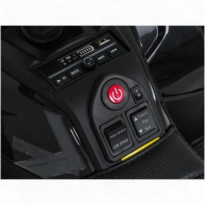 Mota 4 Elétrica para Criança MINI ATV QUAD ROBUST 12v Preta c/ RODAS DE BORRACHA & ASSENTO EM PELE