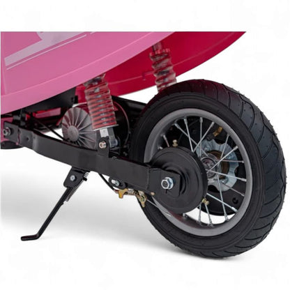 Mota Elétrica para Criança  Vespa Style 24v 350watts até 16Km/h Rosa c/ RODAS PNEUMÁTICAS & ASSENTO EM PELE