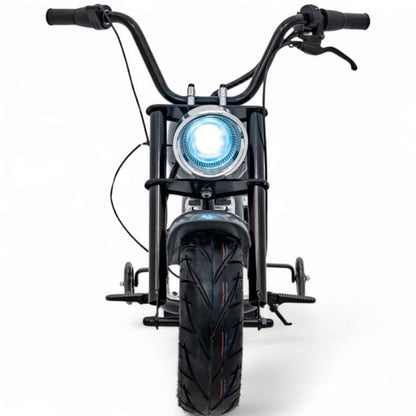 Mota Elétrica para Criança  Chopper Warrior 36v 350watts até 16Km/h Cinzenta c/ RODAS PNEUMÁTICAS & ASSENTO EM PELE