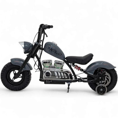 Mota Elétrica para Criança  Chopper Warrior 36v 350watts até 16Km/h Cinzenta c/ RODAS PNEUMÁTICAS & ASSENTO EM PELE