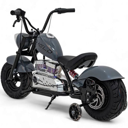 Mota Elétrica para Criança  Chopper Warrior 36v 350watts até 16Km/h Cinzenta c/ RODAS PNEUMÁTICAS & ASSENTO EM PELE