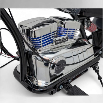 Mota Elétrica para Criança  Chopper Warrior 36v 350watts até 16Km/h Cinzenta c/ RODAS PNEUMÁTICAS & ASSENTO EM PELE