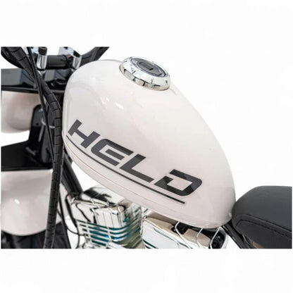 Mota Elétrica para Criança  Chopper Warrior 36v 350watts até 16Km/h Branca c/ RODAS PNEUMÁTICAS & ASSENTO EM PELE