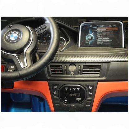Carro elétrico para criança BMW X6M 12v Azul Metalizado 2 Lugares c/ RODAS DE BORRACHA & ASSENTO EM PELE