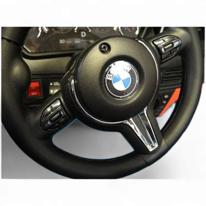Carro elétrico para criança BMW X6M 12v Azul Metalizado 2 Lugares c/ RODAS DE BORRACHA & ASSENTO EM PELE