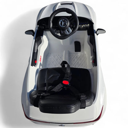 Carro Elétrico para Criança Mercedes CLE53 Branco 12v c/ RODAS DE BORRACHA & ASSENTO EM PELE