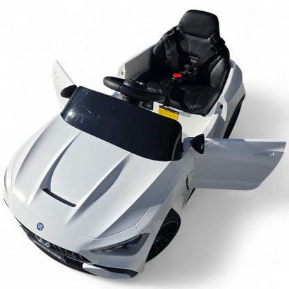 Carro Elétrico para Criança Mercedes CLE53 Branco 12v c/ RODAS DE BORRACHA & ASSENTO EM PELE