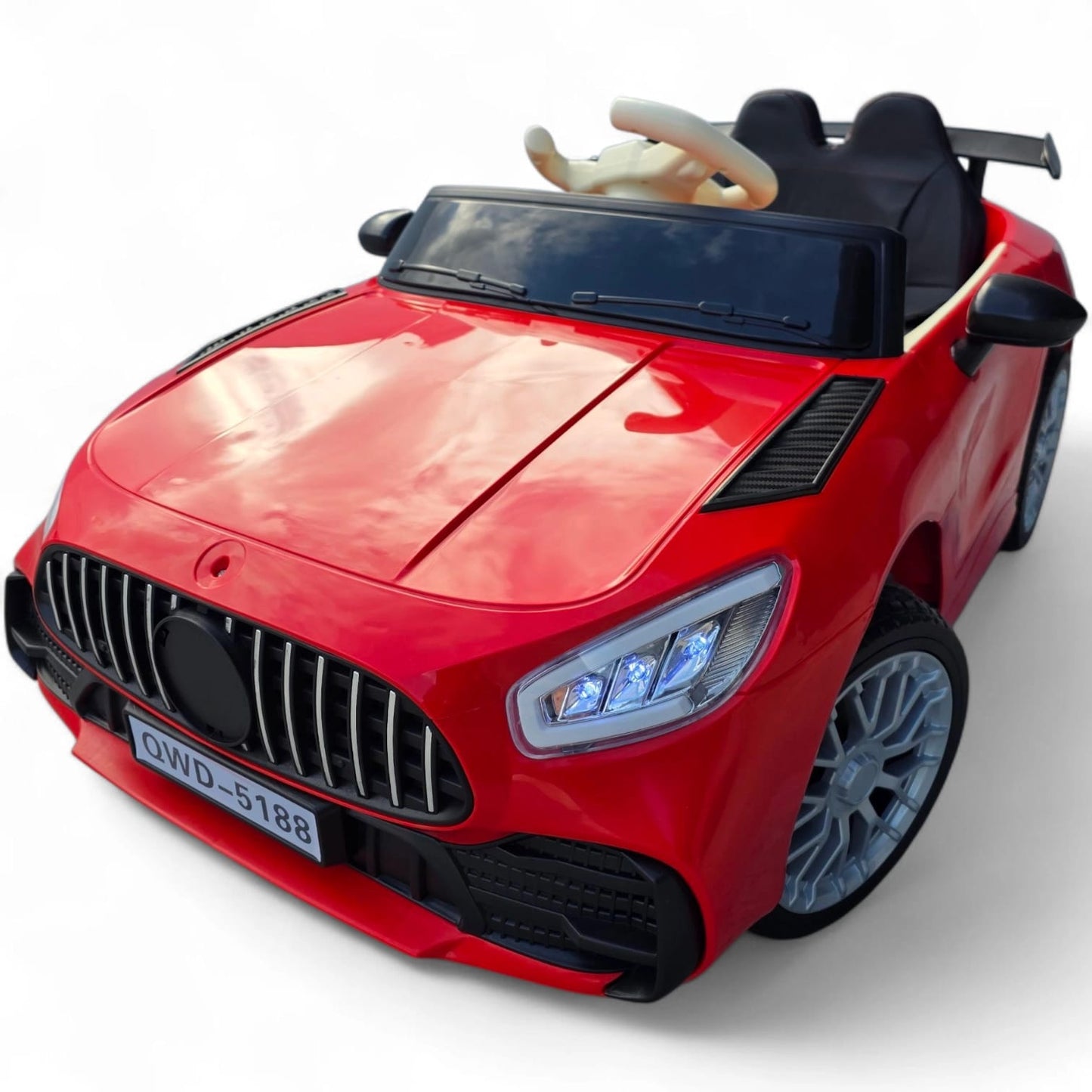 Carro Elétrico para Criança CLA63 Style Vermelho 12v c/ RODAS DE BORRACHA & ASSENTO EM PELE