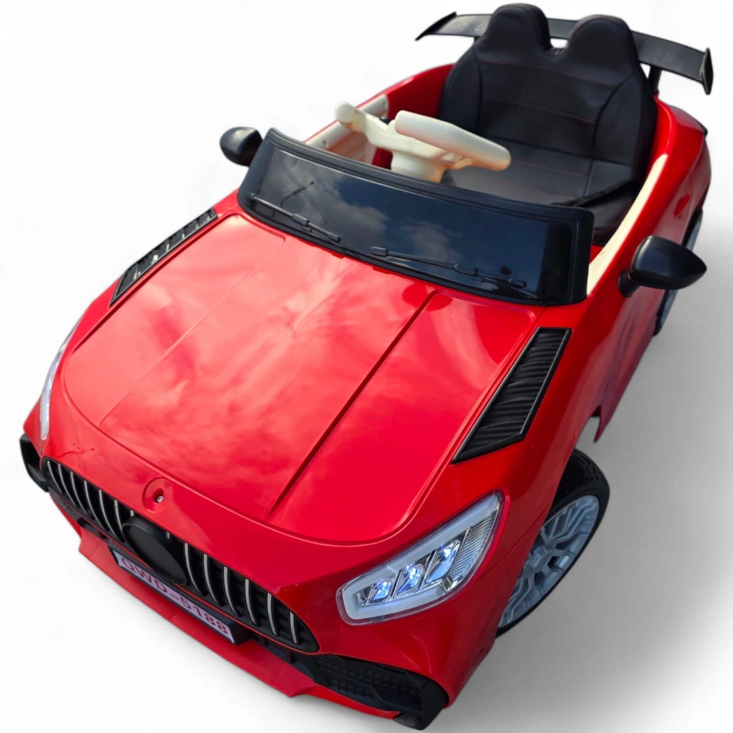 Carro Elétrico para Criança CLA63 Style Vermelho 12v c/ RODAS DE BORRACHA & ASSENTO EM PELE