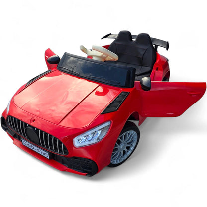 Carro Elétrico para Criança CLA63 Style Vermelho 12v c/ RODAS DE BORRACHA & ASSENTO EM PELE