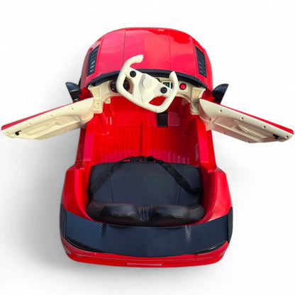 Carro Elétrico para Criança CLA63 Style Vermelho 12v c/ RODAS DE BORRACHA & ASSENTO EM PELE