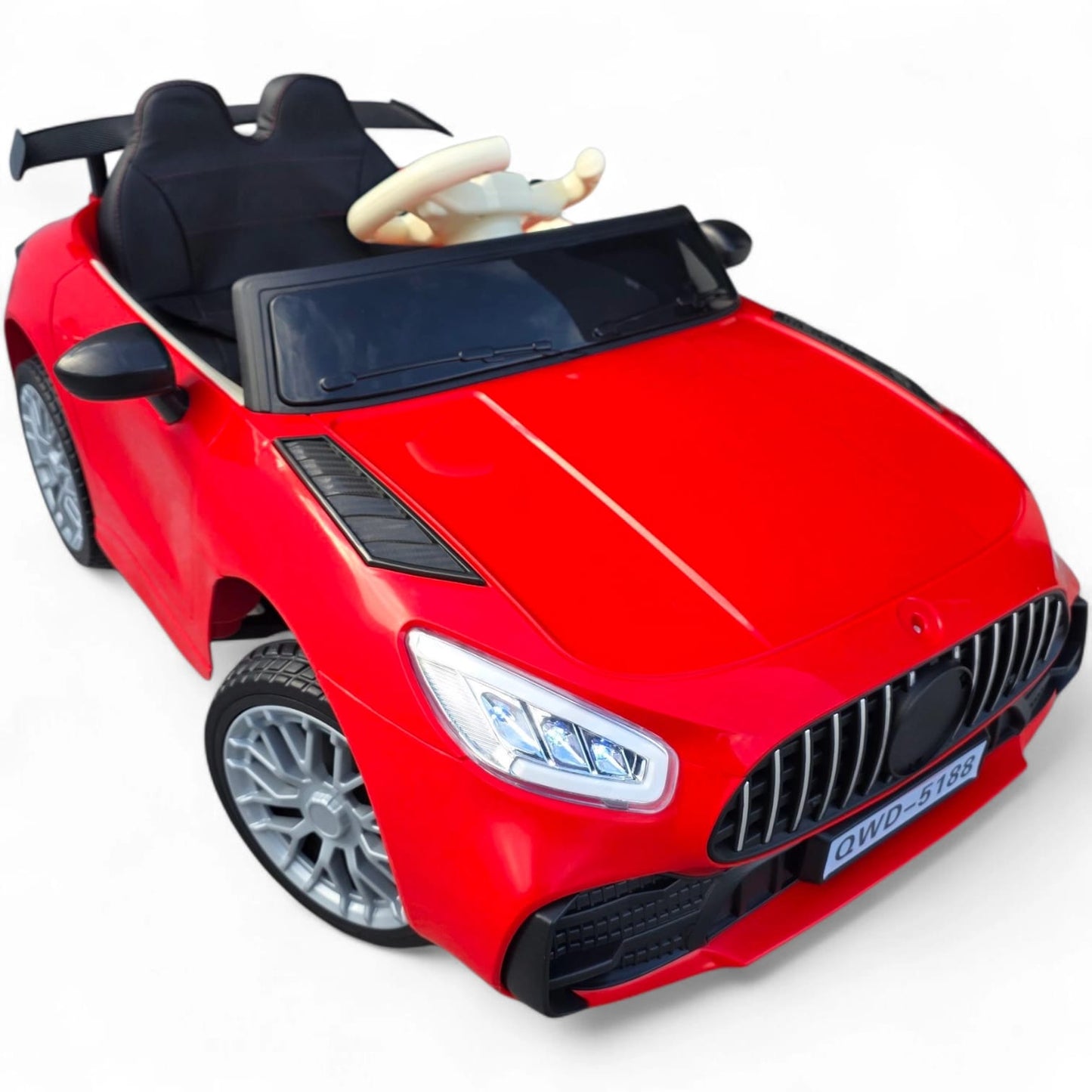 Carro Elétrico para Criança CLA63 Style Vermelho 12v c/ RODAS DE BORRACHA & ASSENTO EM PELE