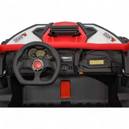 Carro Elétrico para Criança MAVERICK STYLE RR 4x4 24v Vermelho c/ RODAS DE BORRACHA & ASSENTO EM PELE