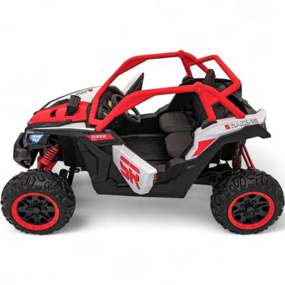 Carro Elétrico para Criança MAVERICK STYLE RR 4x4 24v Vermelho c/ RODAS DE BORRACHA & ASSENTO EM PELE
