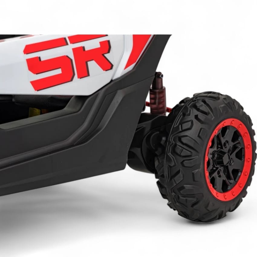 Carro Elétrico para Criança MAVERICK STYLE RR 4x4 24v Vermelho c/ RODAS DE BORRACHA & ASSENTO EM PELE