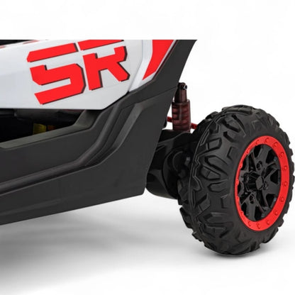 Carro Elétrico para Criança MAVERICK STYLE RR 4x4 24v Vermelho c/ RODAS DE BORRACHA & ASSENTO EM PELE