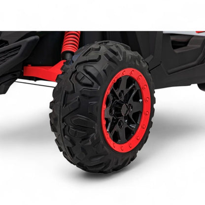 Carro Elétrico para Criança MAVERICK STYLE RR 4x4 24v Vermelho c/ RODAS DE BORRACHA & ASSENTO EM PELE