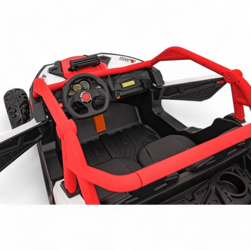 Carro Elétrico para Criança MAVERICK STYLE RR 4x4 24v Vermelho c/ RODAS DE BORRACHA & ASSENTO EM PELE