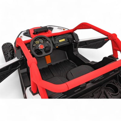 Carro Elétrico para Criança MAVERICK STYLE RR 4x4 24v Vermelho c/ RODAS DE BORRACHA & ASSENTO EM PELE