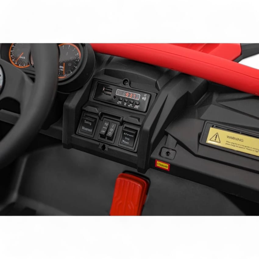 Carro Elétrico para Criança MAVERICK STYLE RR 4x4 24v Vermelho c/ RODAS DE BORRACHA & ASSENTO EM PELE