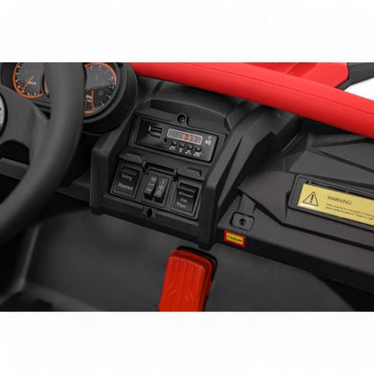 Carro Elétrico para Criança MAVERICK STYLE RR 4x4 24v Vermelho c/ RODAS DE BORRACHA & ASSENTO EM PELE