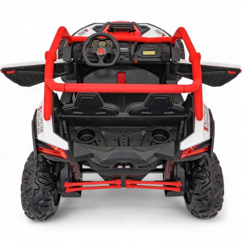 Carro Elétrico para Criança MAVERICK STYLE RR 4x4 24v Vermelho c/ RODAS DE BORRACHA & ASSENTO EM PELE