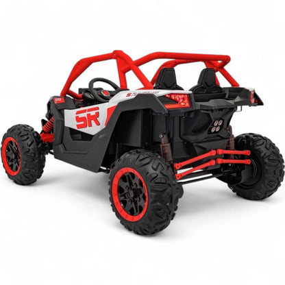 Carro Elétrico para Criança MAVERICK STYLE RR 4x4 24v Vermelho c/ RODAS DE BORRACHA & ASSENTO EM PELE