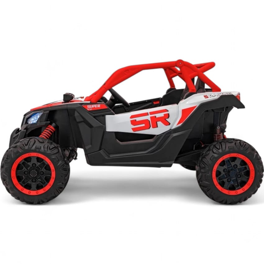 Carro Elétrico para Criança MAVERICK STYLE RR 4x4 24v Vermelho c/ RODAS DE BORRACHA & ASSENTO EM PELE