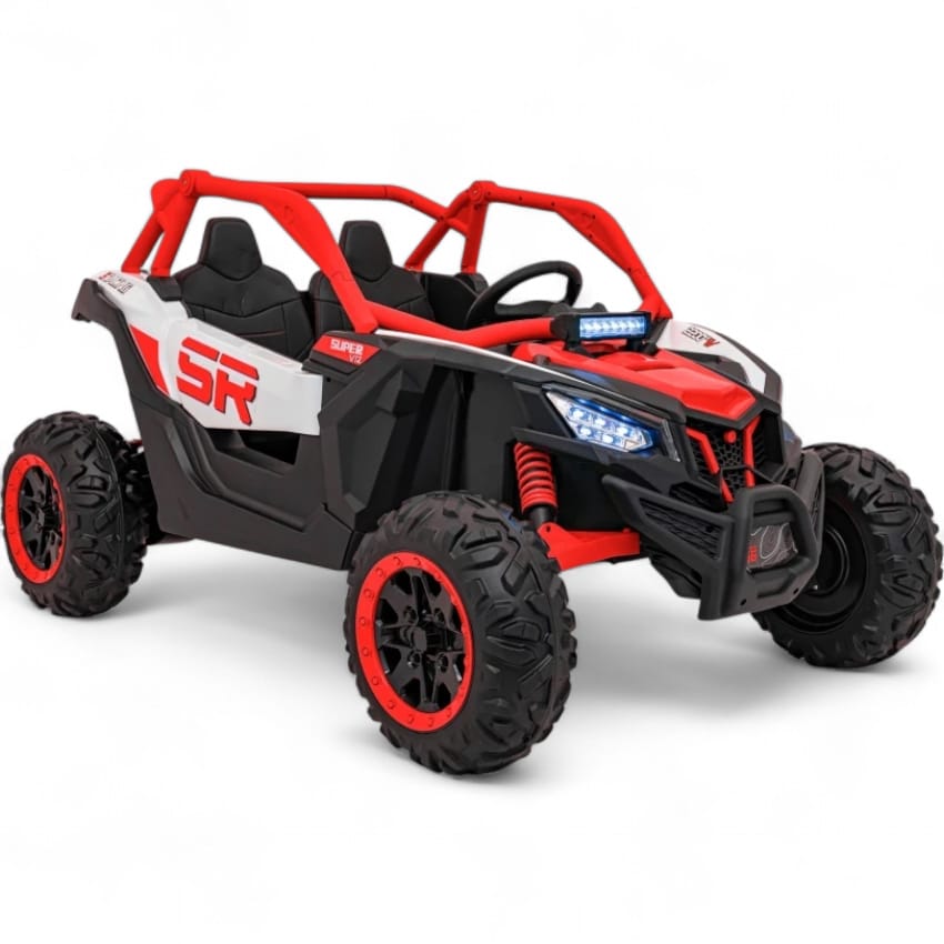 Carro Elétrico para Criança MAVERICK STYLE RR 4x4 24v Vermelho c/ RODAS DE BORRACHA & ASSENTO EM PELE