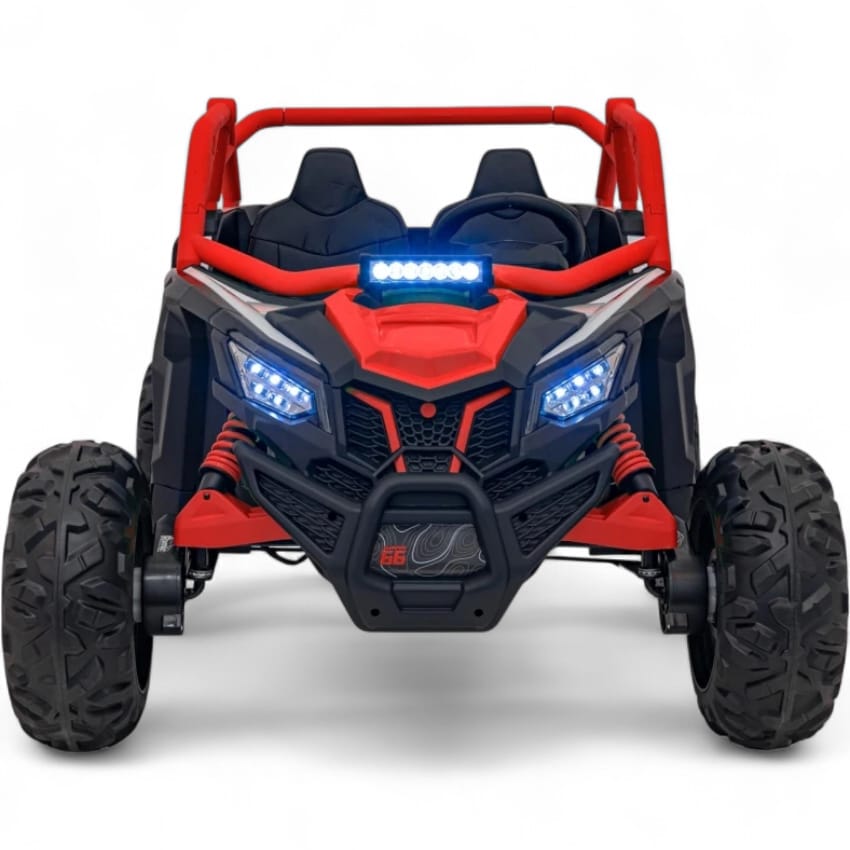 Carro Elétrico para Criança MAVERICK STYLE RR 4x4 24v Vermelho c/ RODAS DE BORRACHA & ASSENTO EM PELE
