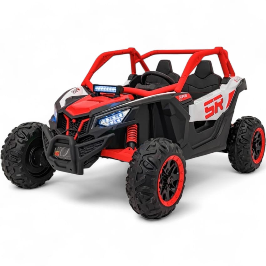 Carro Elétrico para Criança MAVERICK STYLE RR 4x4 24v Vermelho c/ RODAS DE BORRACHA & ASSENTO EM PELE