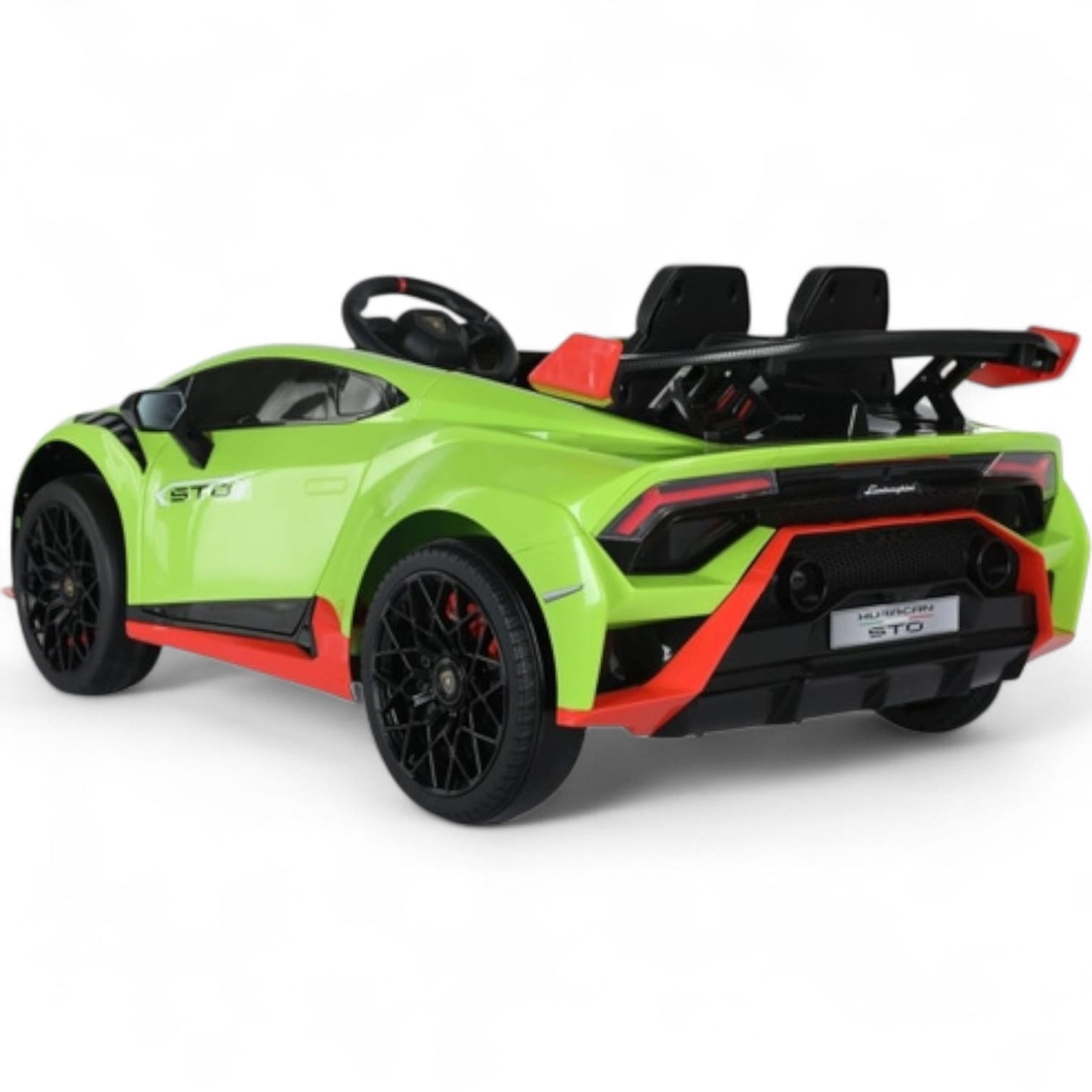 Carro Elétrico para Criança LAMBORGHINI STO 24v DRIFT Verde c/ RODAS DE BORRACHA & ASSENTO EM PELE