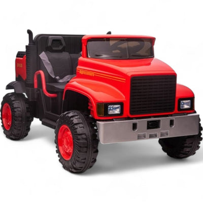 Carro Elétrico para Criança FARM TRUCK 12v Vermelho 4x4 c/ RODAS DE BORRACHA & ASSENTO EM PELE